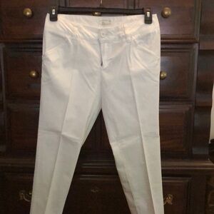 G.H. Bass & Co. White Ankle Cropped Pants